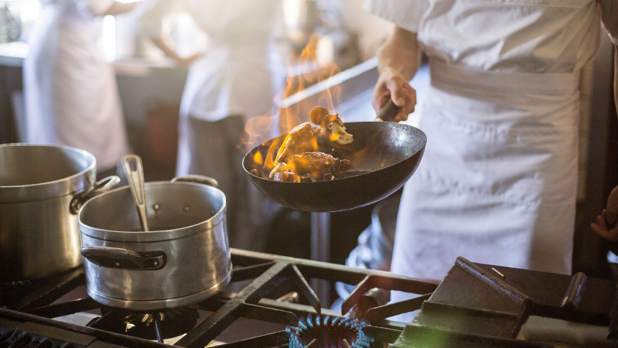 coocking on kitchen with lpg