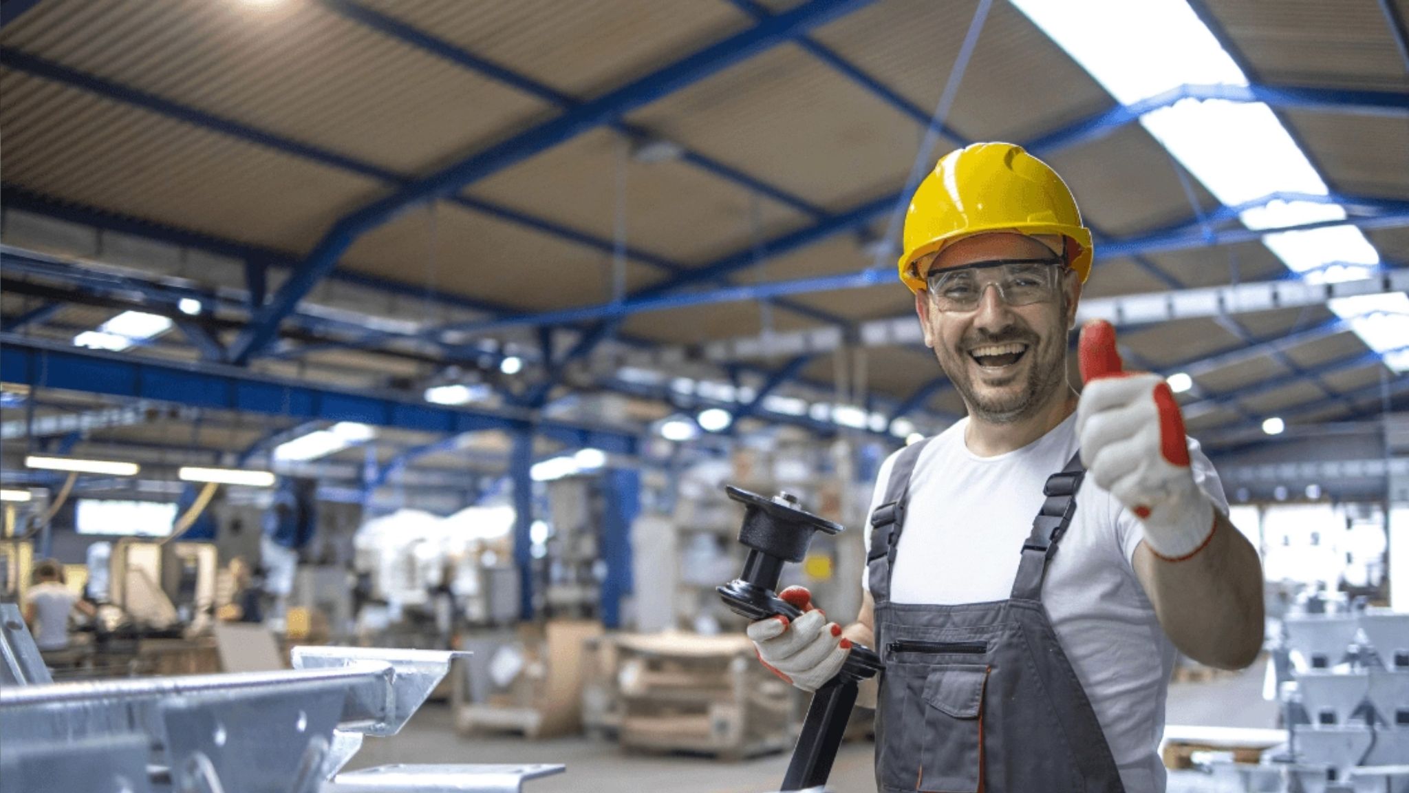Heating for production halls and workshops